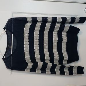 Forever 21 Lace Striped Knit Sweater